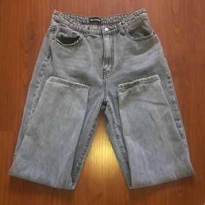 PRETTY LITTLE THING GREY MOM JEANS